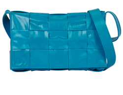 Maxi Intrecciato Cassette Bag, Leather, Blue, DB, 3*